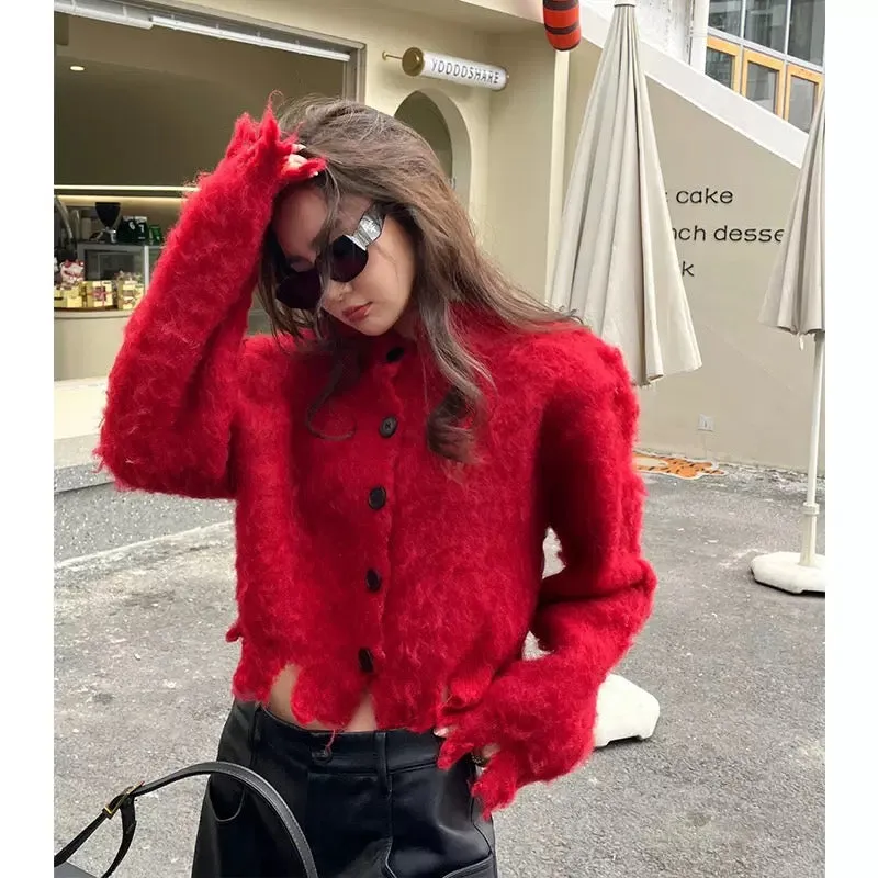 This year's popular and beautiful Year of the Rabbit and Zodiac Year red sweater women's autumn and winter clothing fashionable 