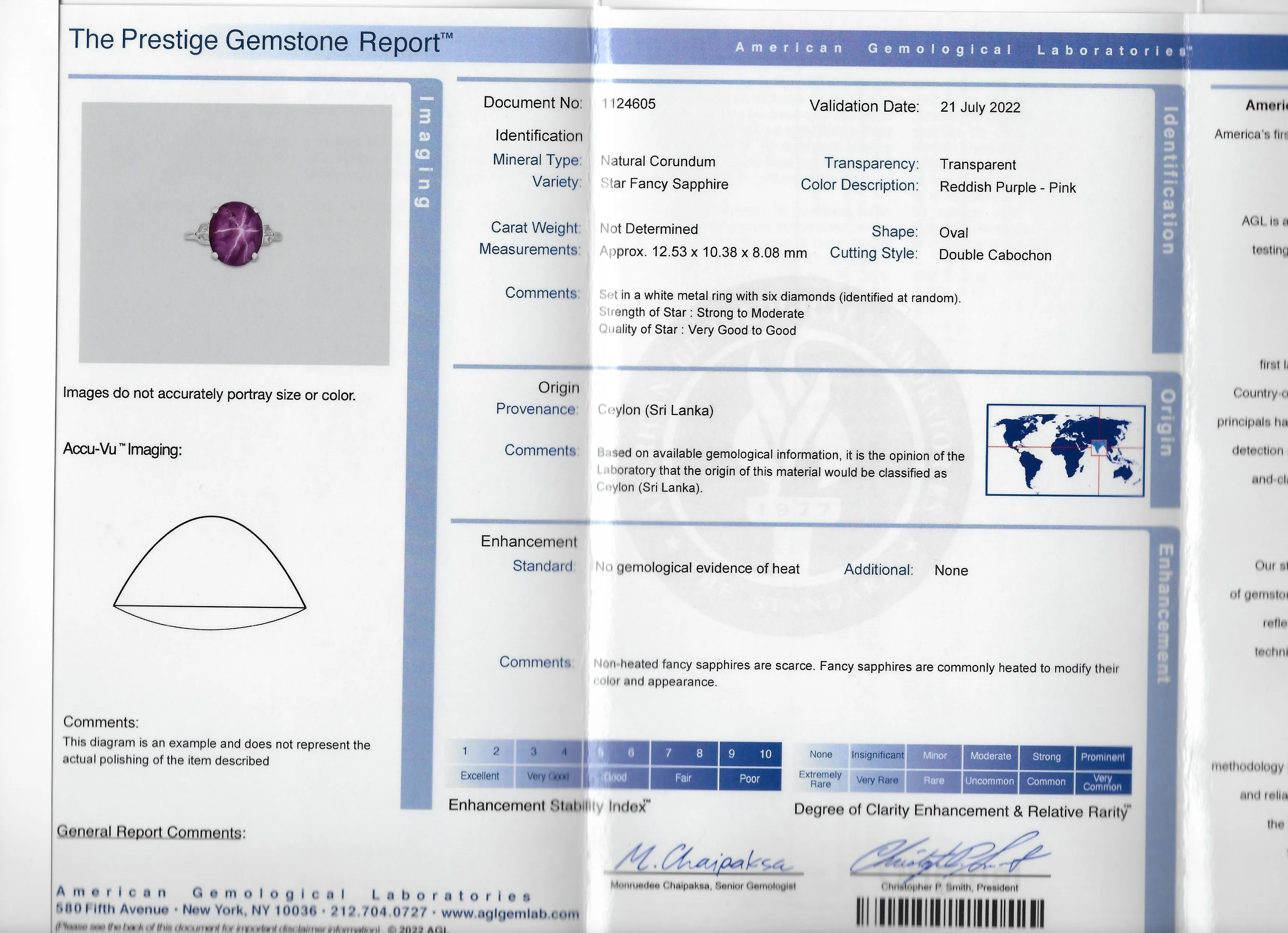 Tiffany & Co. Art Deco 11.70 CTW No Heat Ceylon Fancy Purple Star Sapphire Diamond Platinum Cabochon Ring AGL