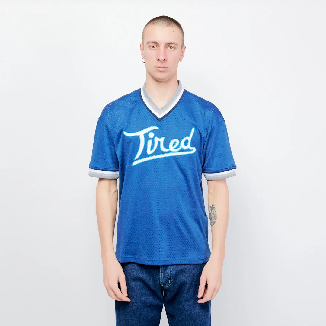 Tired Skateboards - Rounders Mesh Baseball Jersey (Navy)