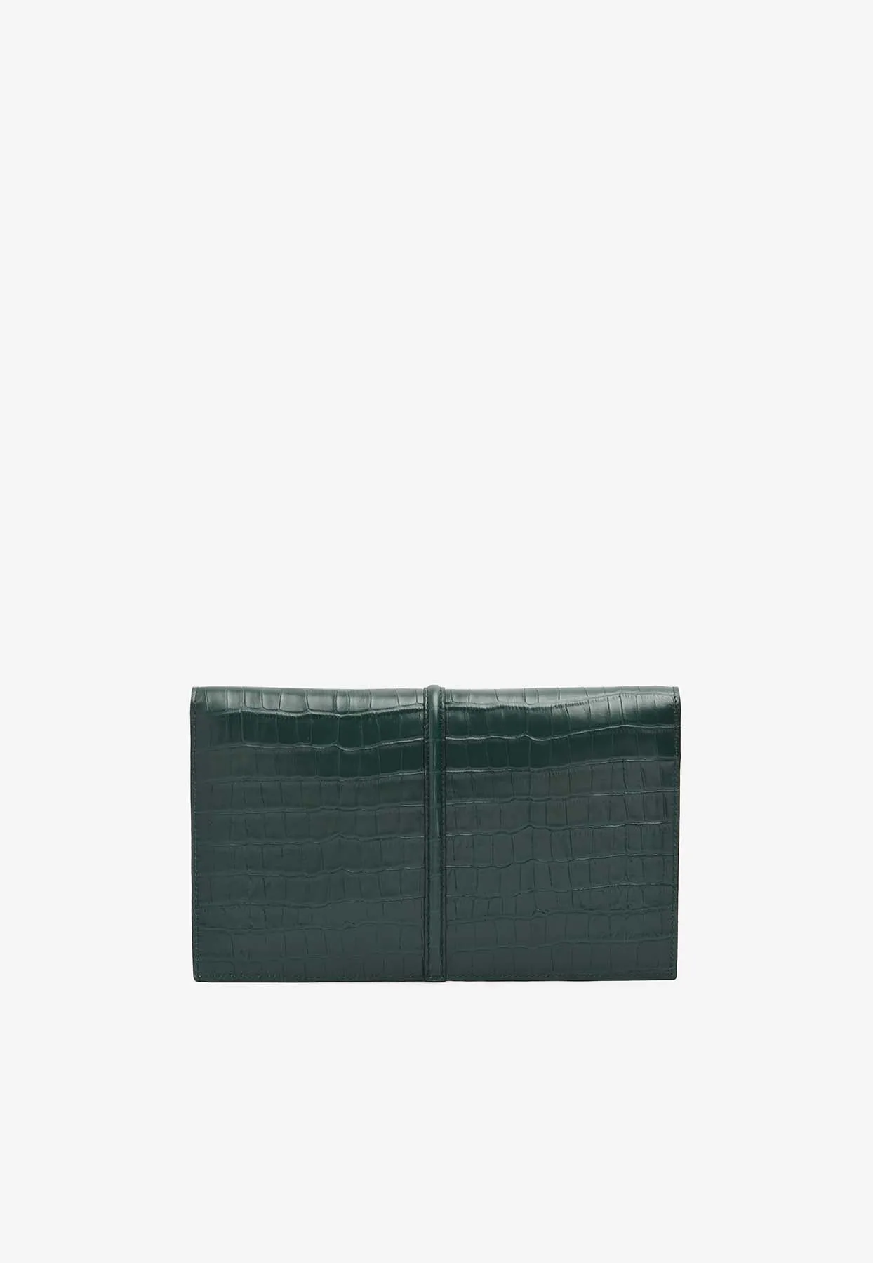 Tokyo Croc-Embossed Leather Clutch