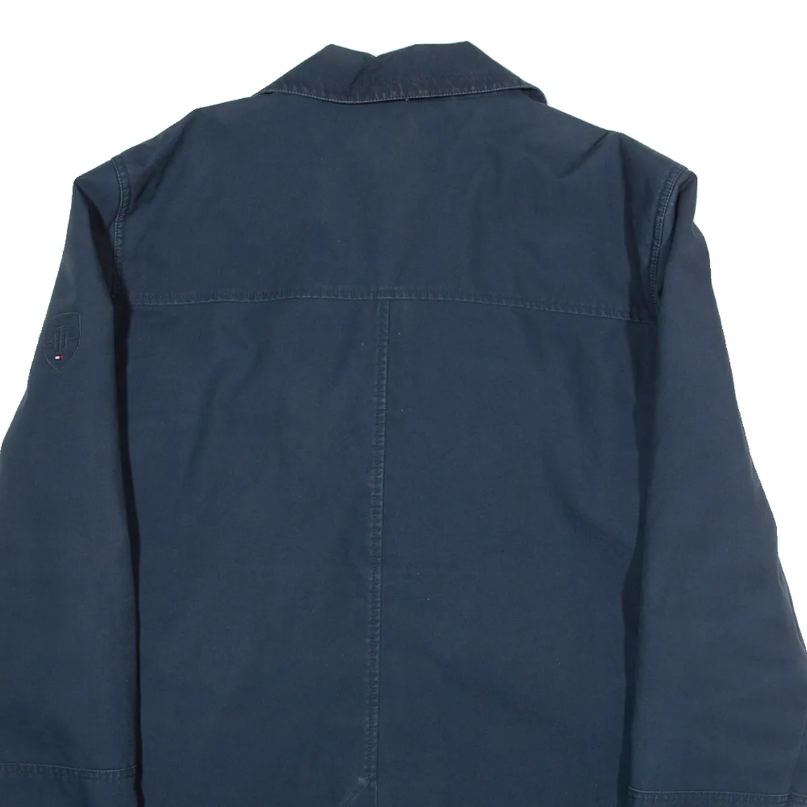 TOMMY HILFIGER Mens Trench Jacket Blue 2XL