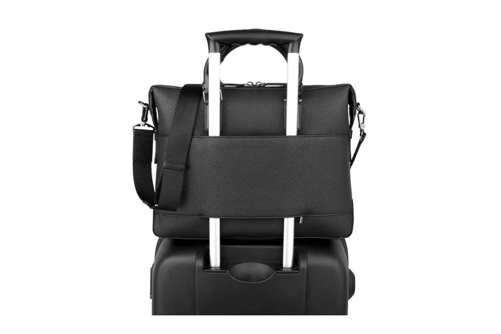  Tote Bag Contrast Leather 14.0″ Central Compartment
