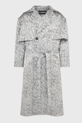 TRENCH CAPE IN FUR JACQUARD