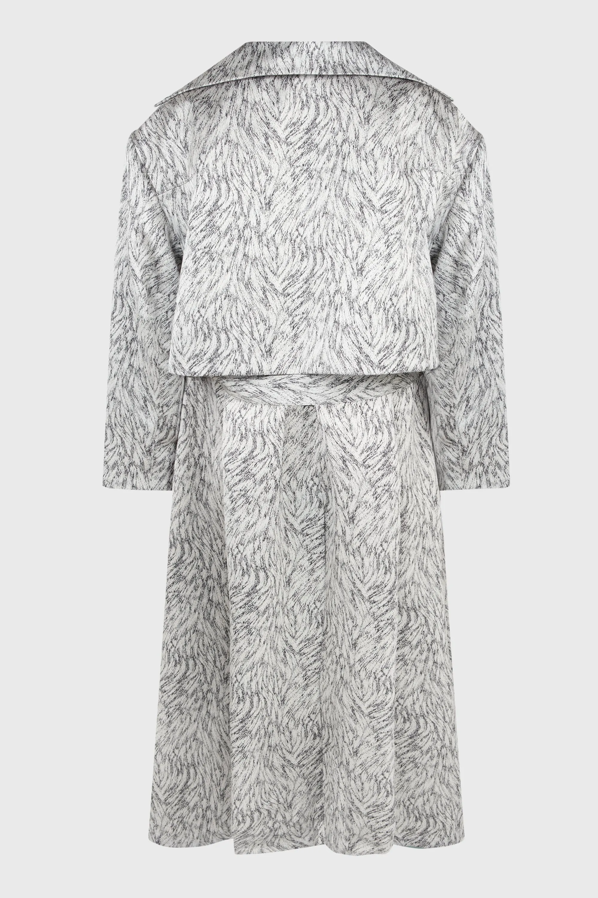 TRENCH CAPE IN FUR JACQUARD