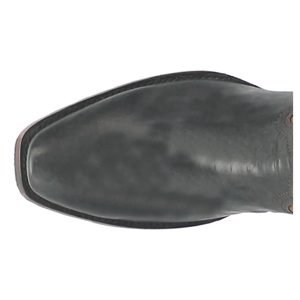 True Grit Embroidered Square Toe Cowboy Boots