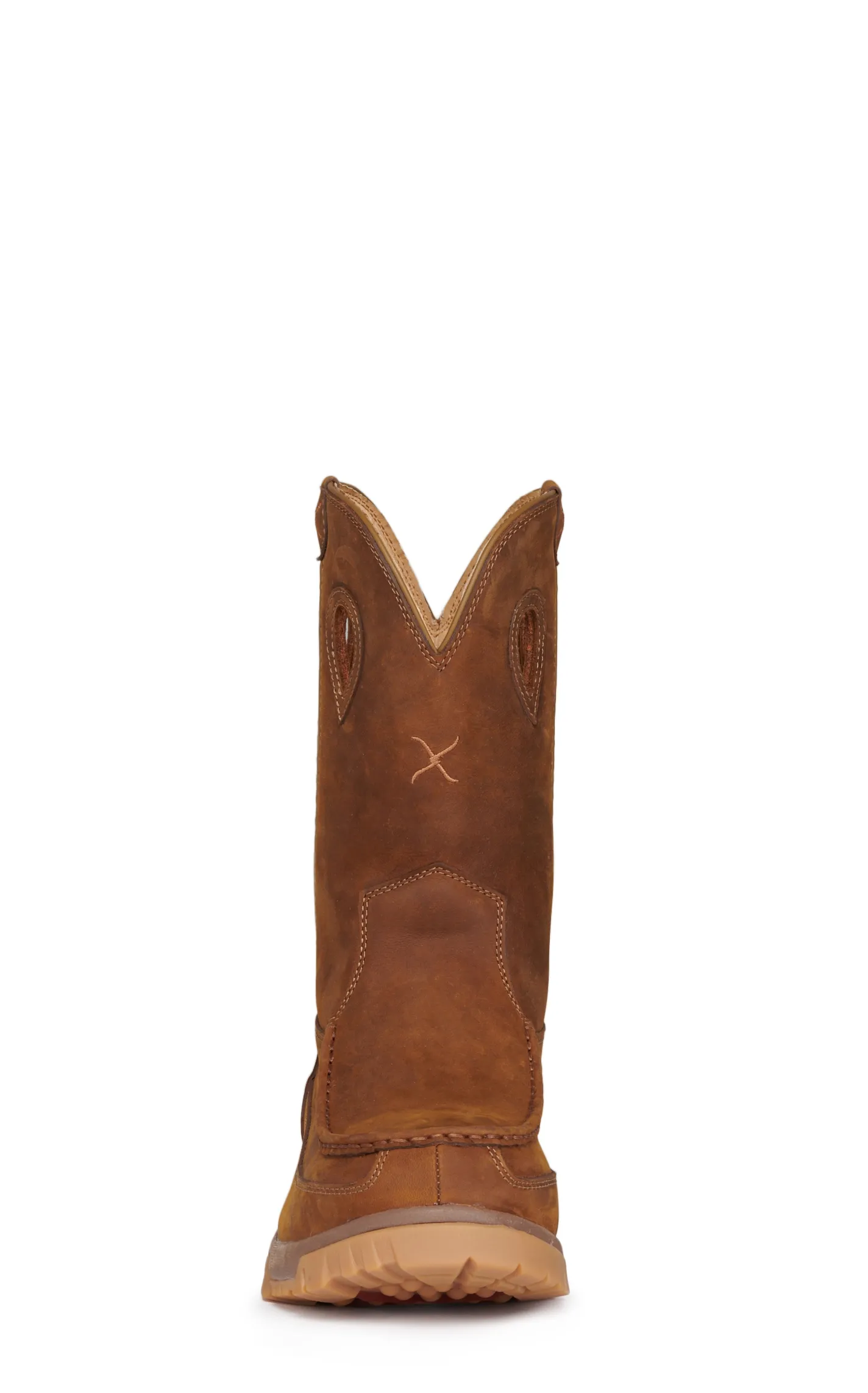 Twisted X Men's Distressed Saddle Brown CellStretch MetGuard Round Nano Composite Toe Work Boot