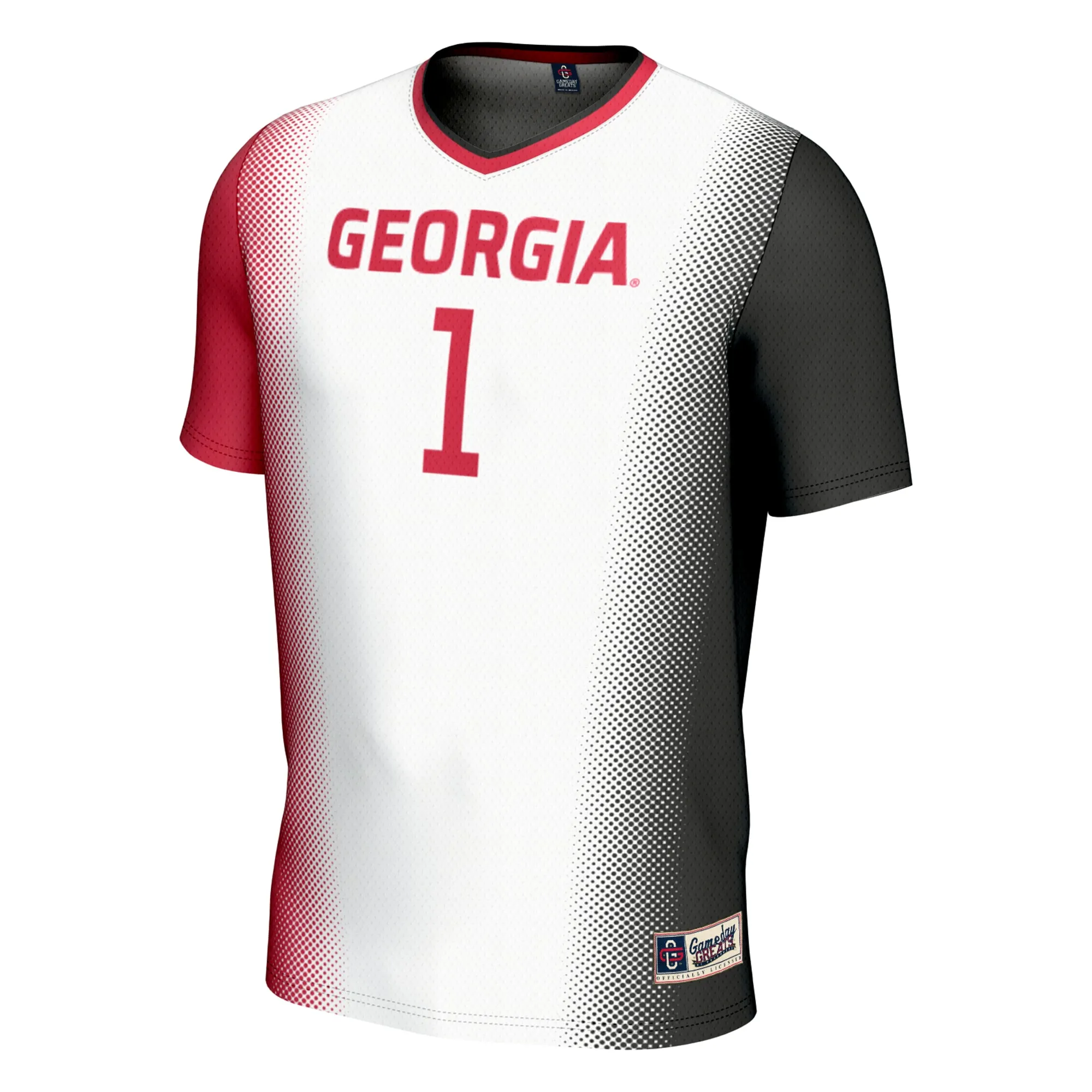 Unisex GameDay Greats #1 White Georgia Bulldogs Women's Soccer Lightweight Fashion Jersey