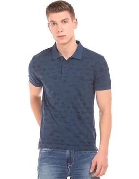 U.S. Polo Assn. Denim Co. Brand Print Muscle Fit Polo Shirt