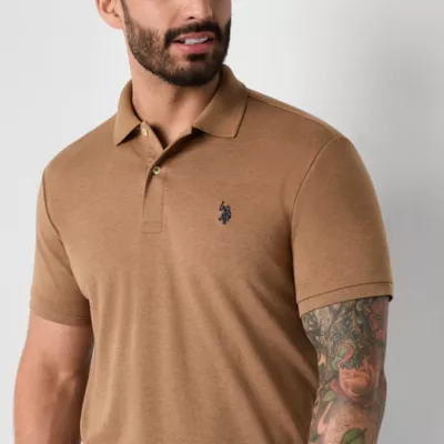 U.S. Polo Assn. Interlock Mens Classic Fit Short Sleeve Polo Shirt