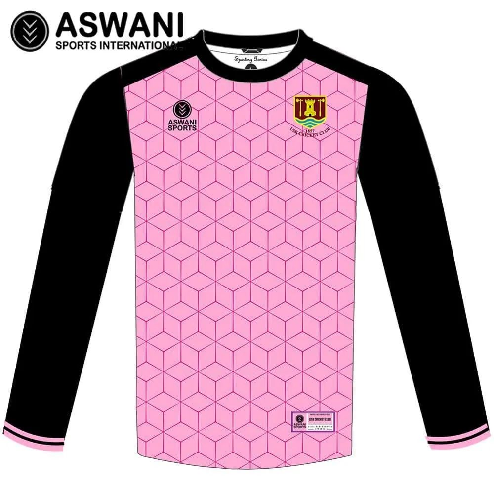 Usk Cricket Club Ladies Training Shirt, Long Sleeve, Adult