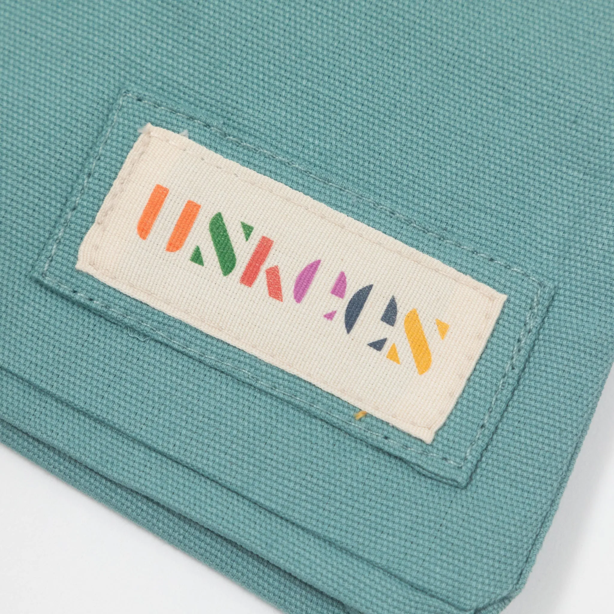 USKEES USKEES Large Organic Cotton Tote Bag in TEAL BLUE