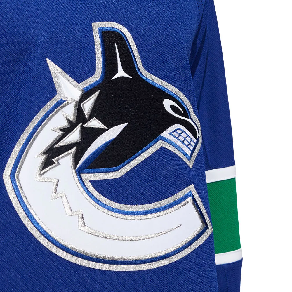 VANCOUVER CANUCKS ADIDAS ADIZERO PRIMEGREEN AUTHENTIC BLUE HOME JERSEY