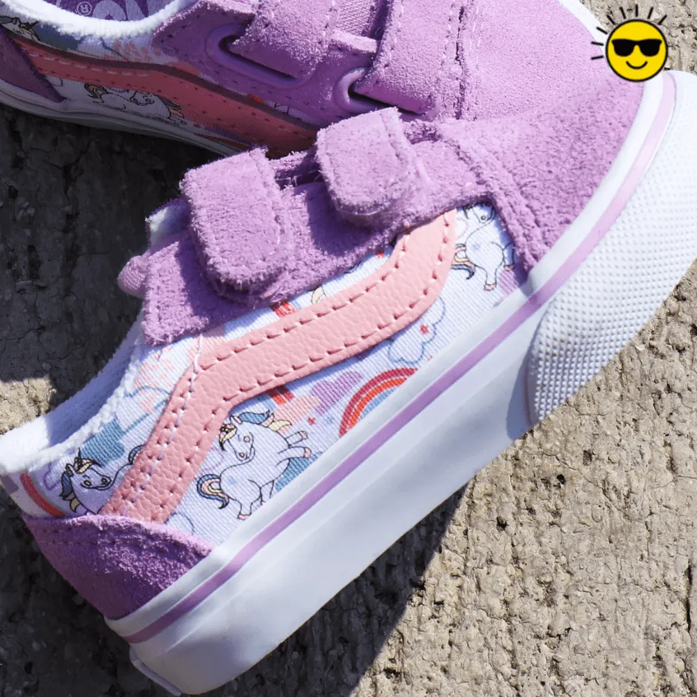 Vans Toddler Old Skool Velcro in Pink Unicorn