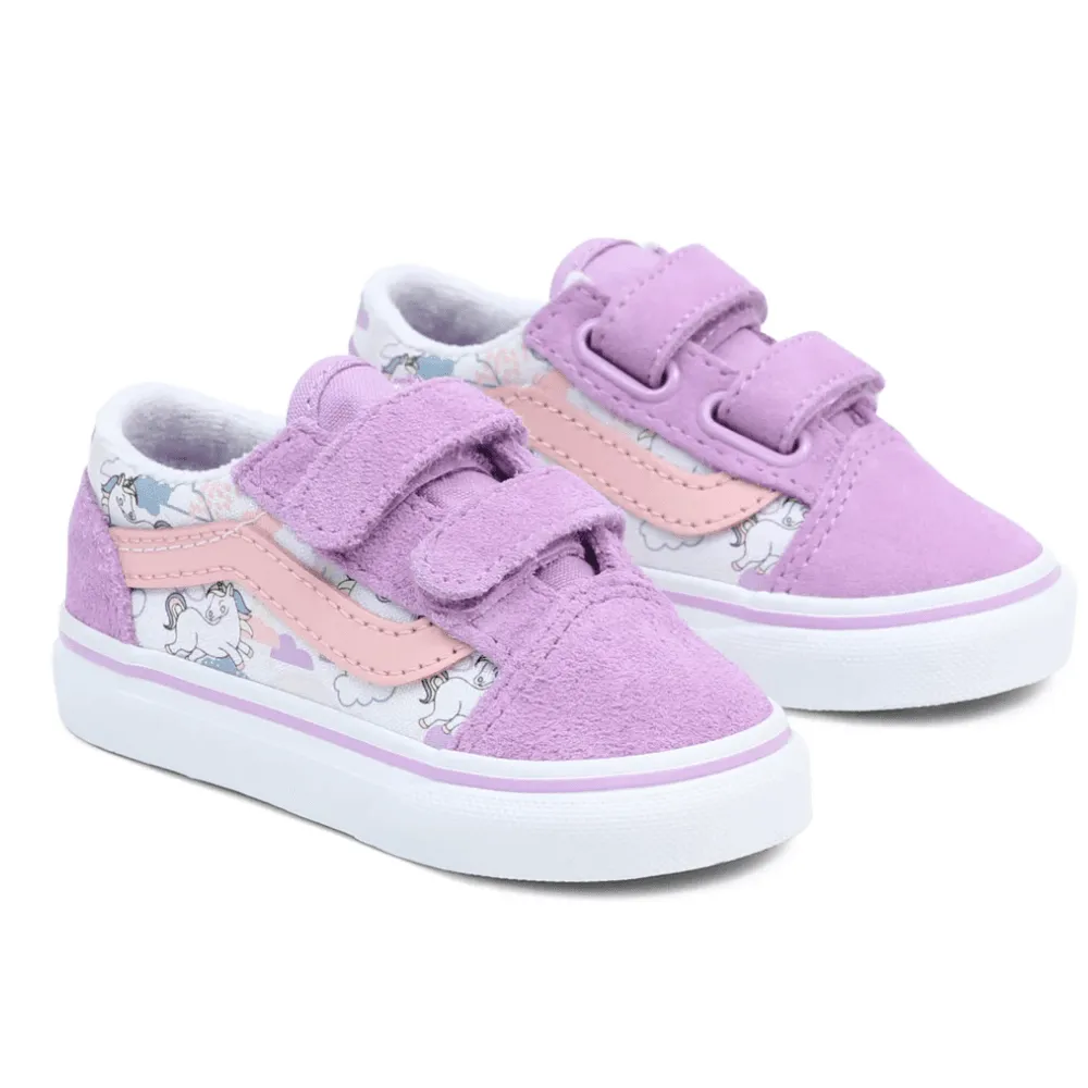 Vans Toddler Old Skool Velcro in Pink Unicorn