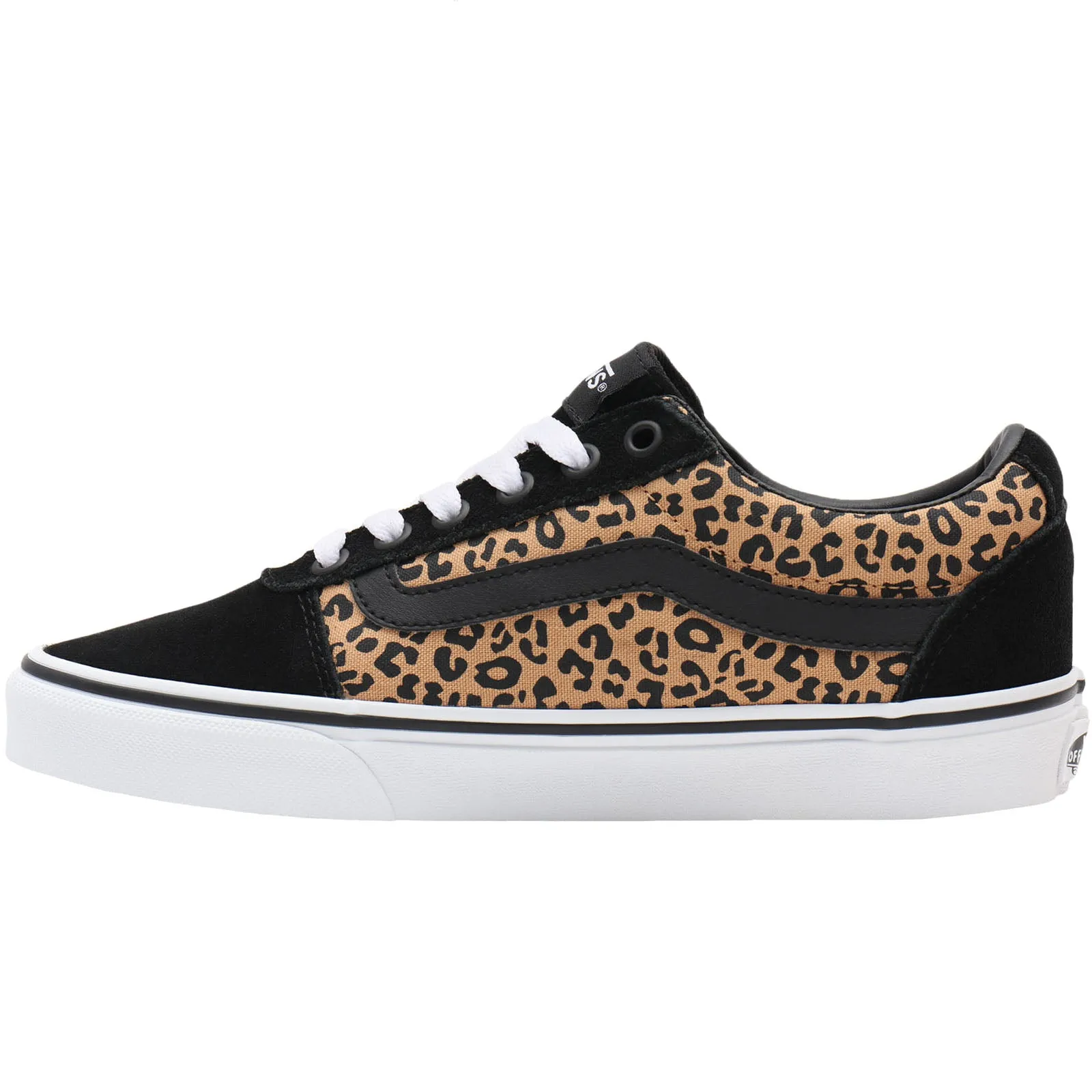 Vans Womens Ward Low Rise Animal Print Canvas Trainers - Cheetah