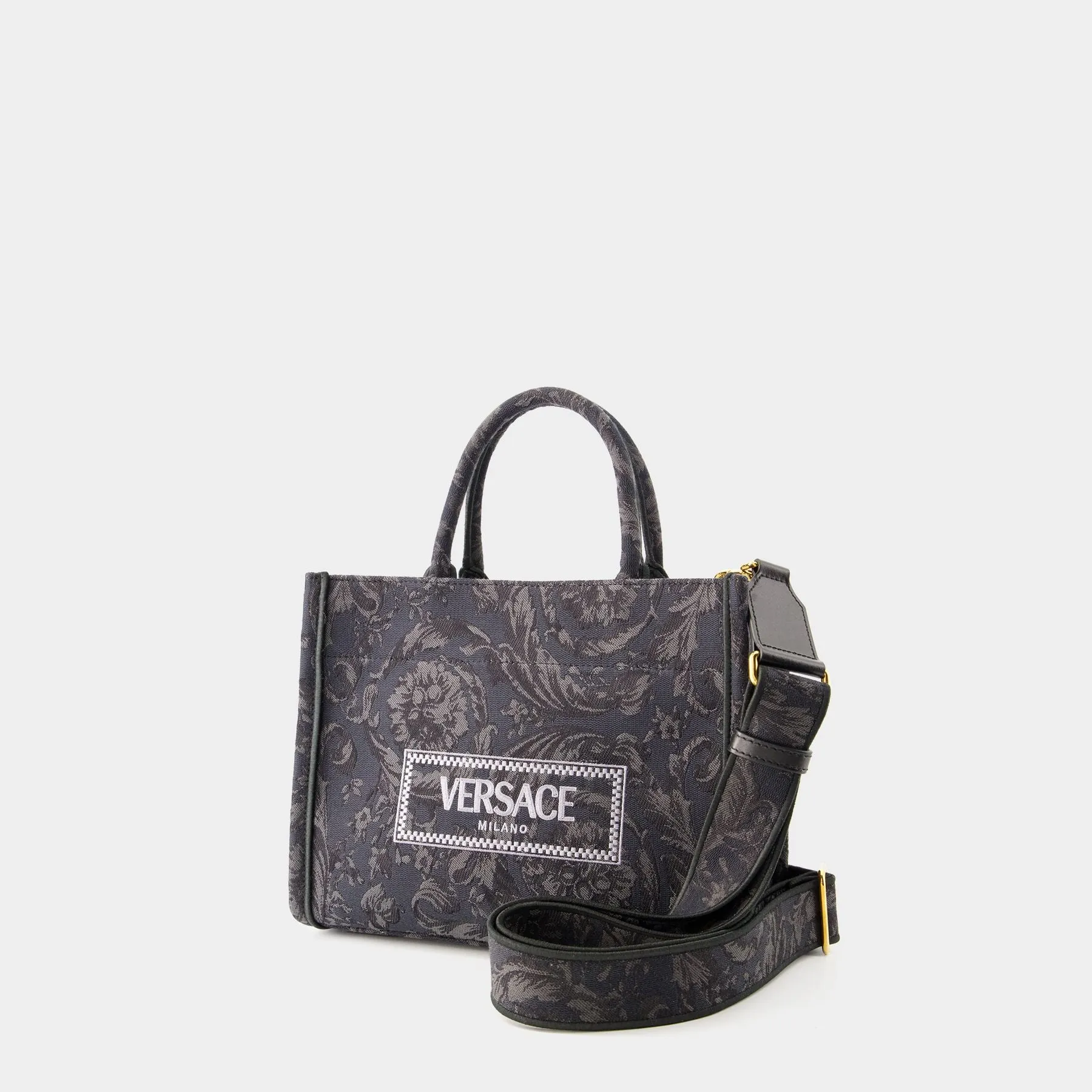 Versace  Athena Medium Tote Bag - Versace - Cotton - Black