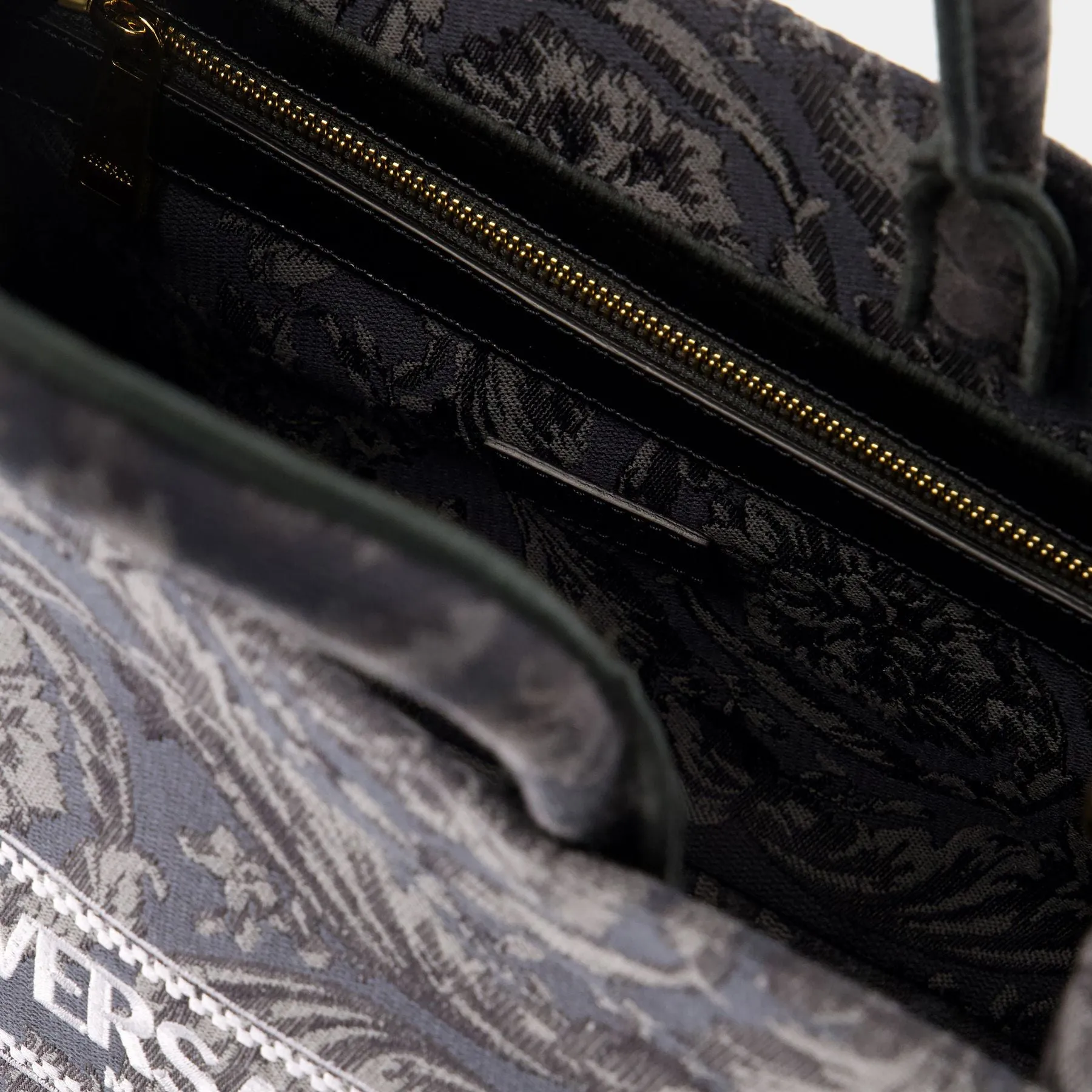 Versace  Athena Medium Tote Bag - Versace - Cotton - Black