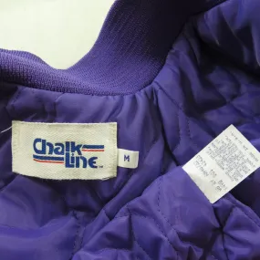 Vintage 80s Los Angeles Lakers Jacket Mens M Deadstock NBA Basketball Chalk Line