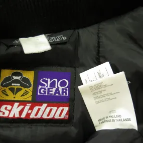 Vintage 90s Ski-doo Ski Jacket Mens L Snowboard Race Checkered Embroidered