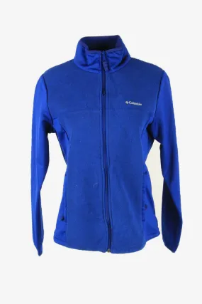 Vintage Columbia Tracksuit Top High Neck Sports Retro Blue Size L - Pepper Tree London