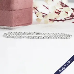 White Gold Round Cut Diamond Tennis Bracelet
