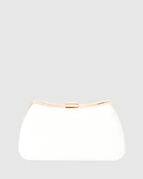 White Lola Hardcase Clutch Bag