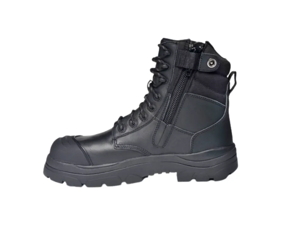 Wide Load 890BZC Composite Safety Toe Zip 8 inch Work Boot - Black - 6E Only