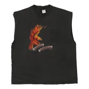 Wisconsin Harley Davidson Graphic Vest - 2XL Black Cotton