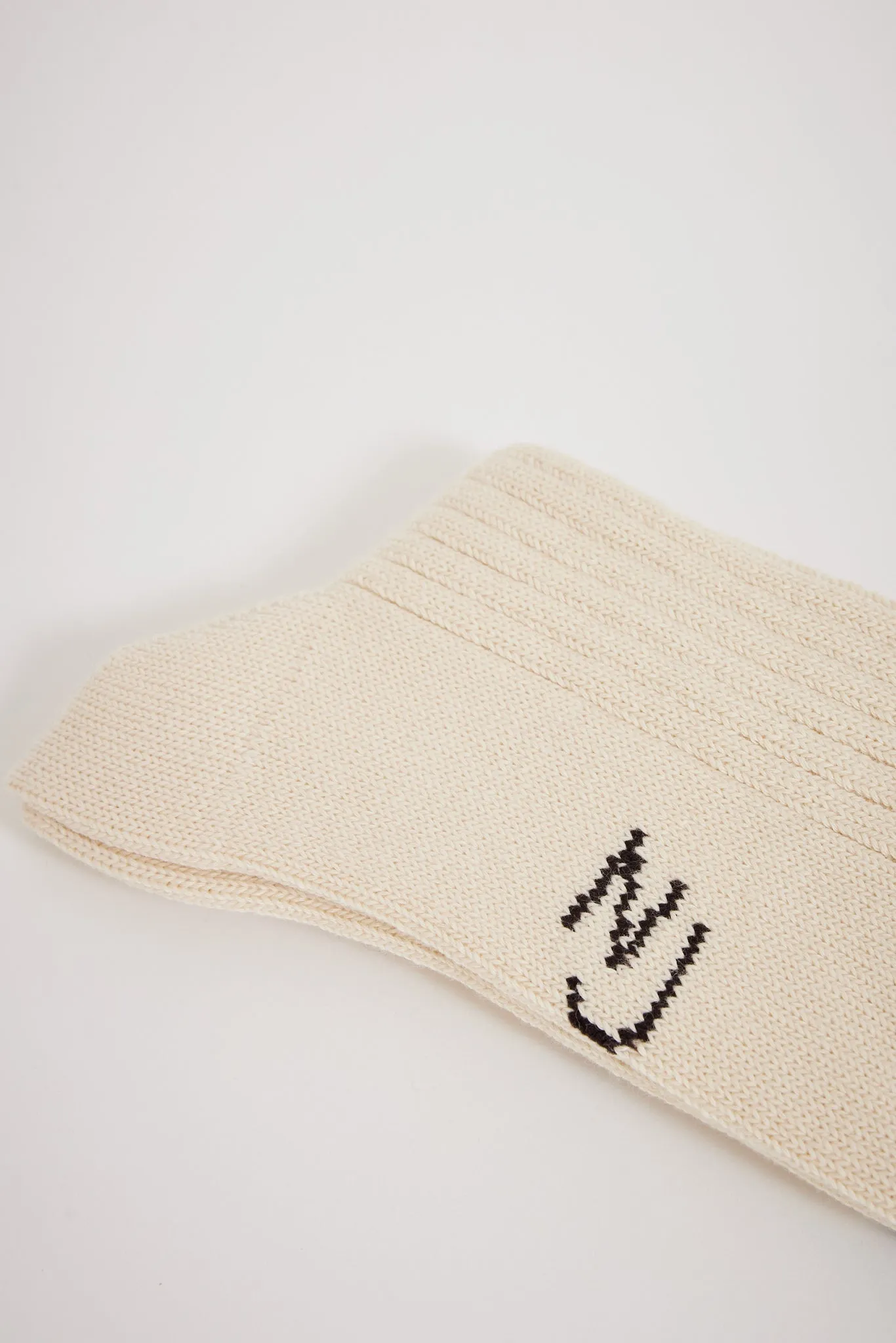 Women Tennis Socks Stripe Off White/Black