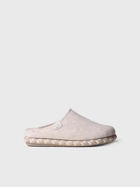 Women's felt slippers in Raw - DELI-FP