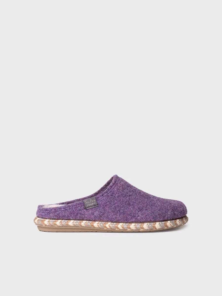 Women's felt slippers in Raw - DELI-FP