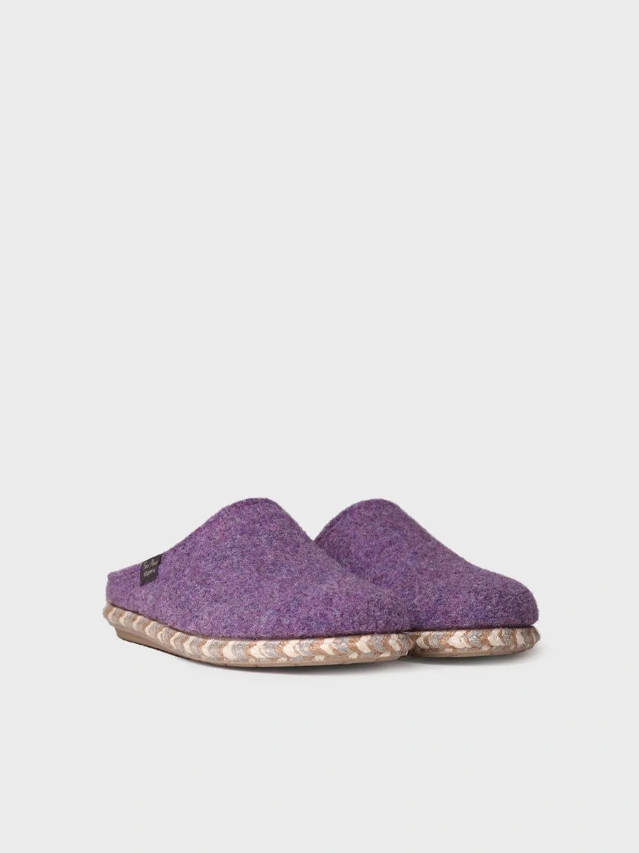 Women's felt slippers in Raw - DELI-FP