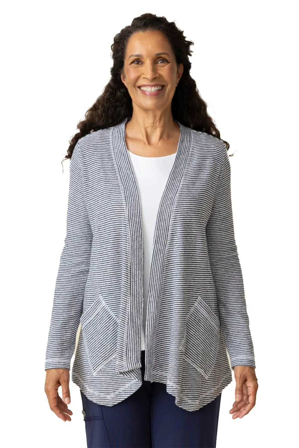 Women's Habitat Pasadena Stripe Resort Cardigan Black