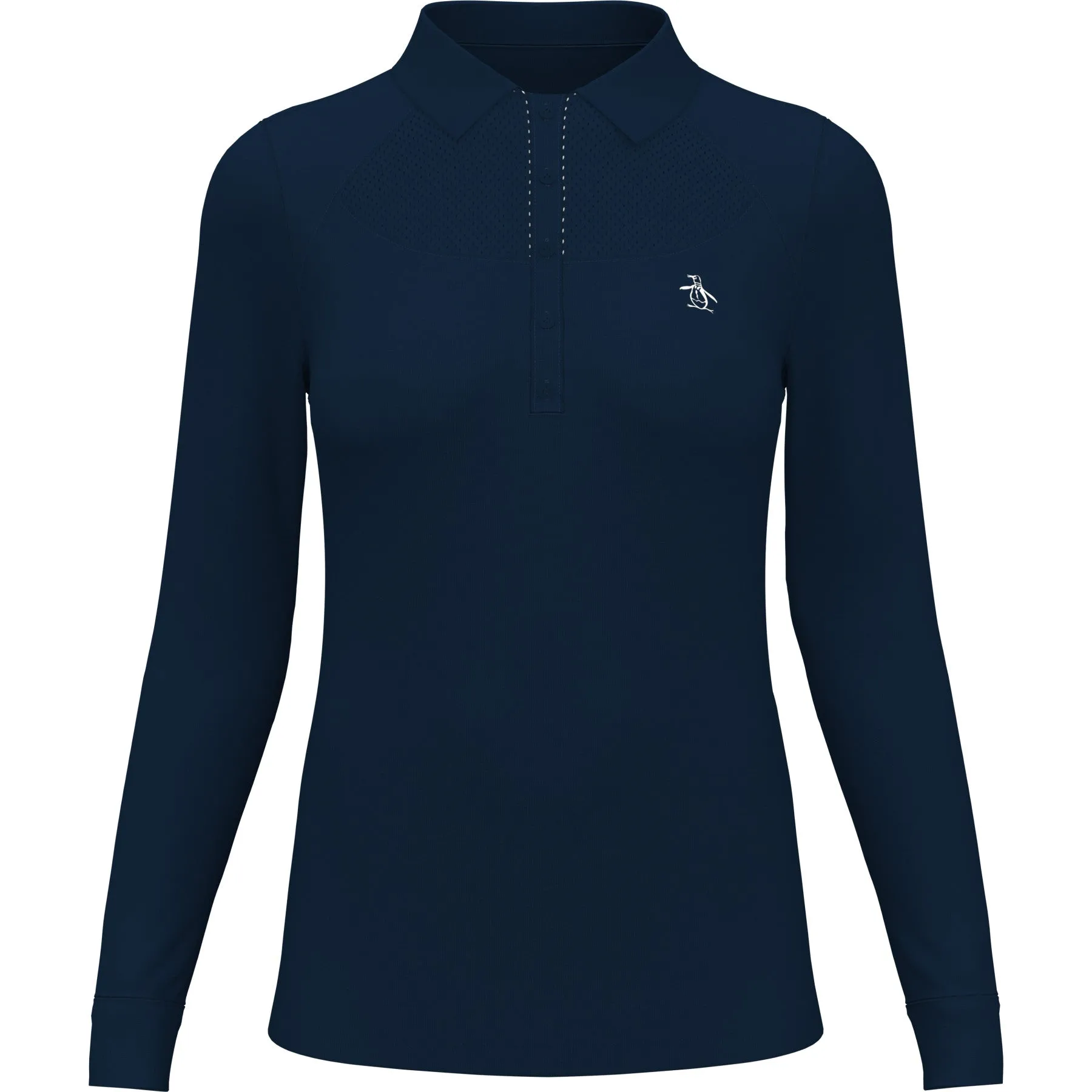 Women's Mesh Yoke Golf Polo Shirt In Black Iris