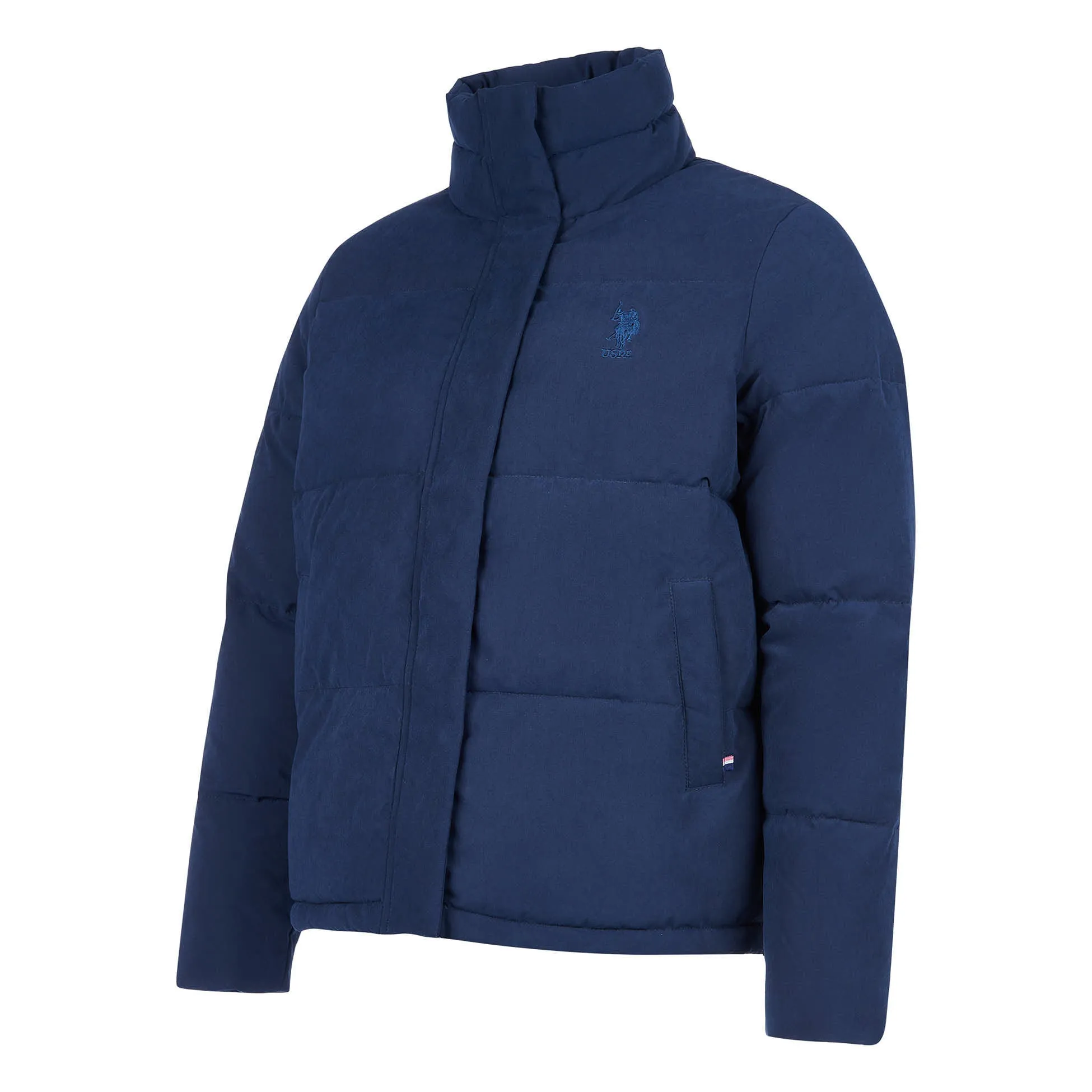 Womens Puffer Jacket in Navy Blue