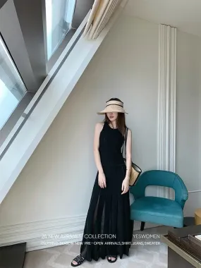 Xiaoyi Customized Mermaid Skirt·Strap Dress Design Niche Sleeveless Knitted Vest Skirt Long Skirt Summer