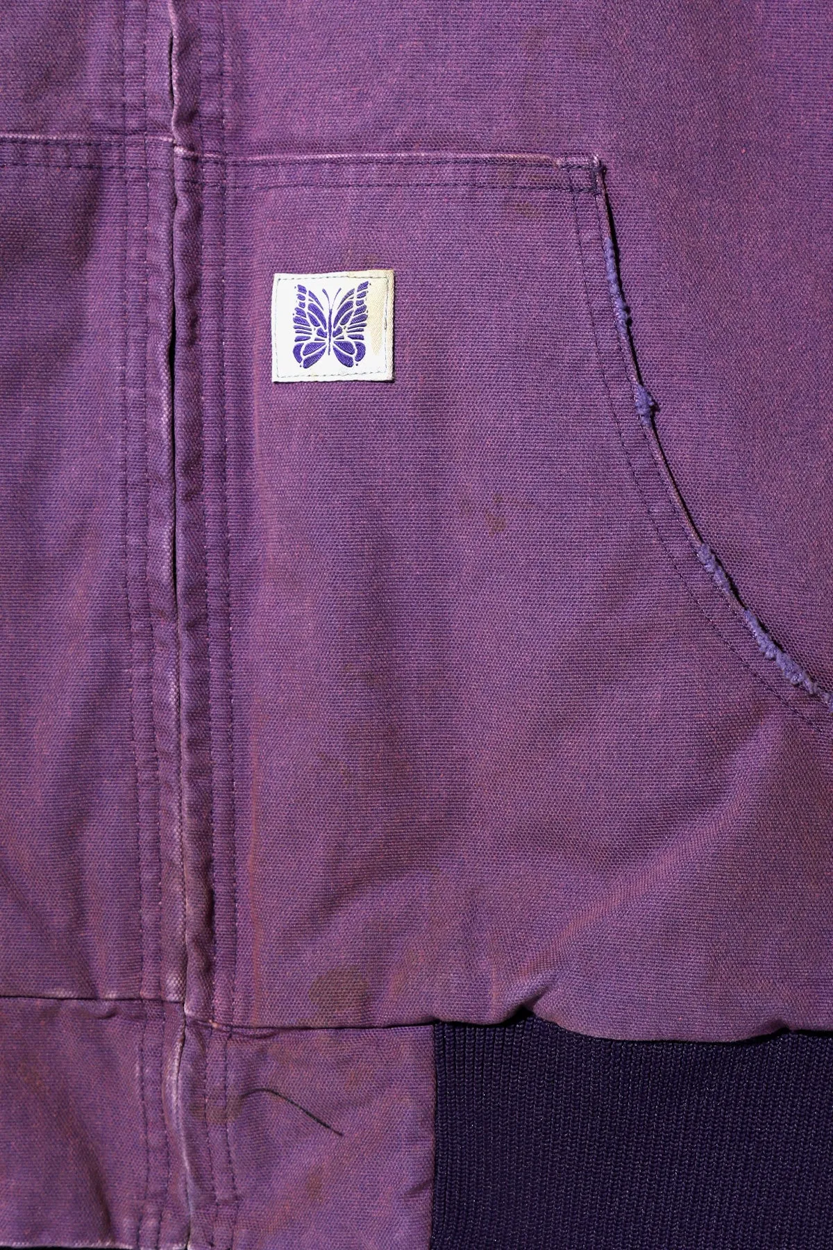 Zipped Work Hoodie - Purple 11oz Cotton Oxford